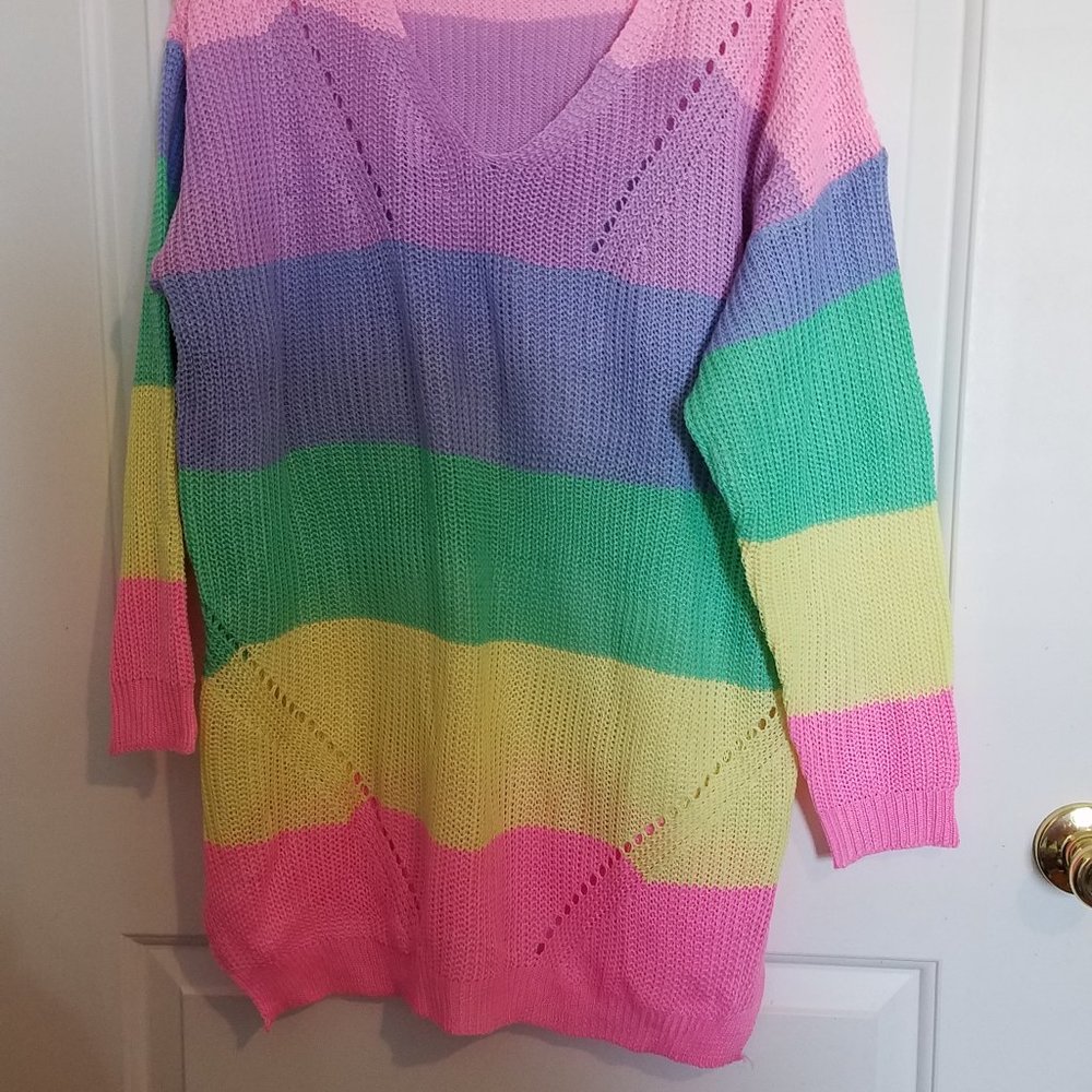 Multicolored like a rainbow: sweater. NWOT.